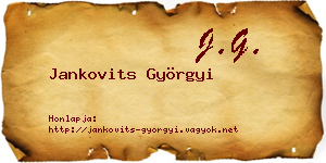 Jankovits Györgyi névjegykártya
